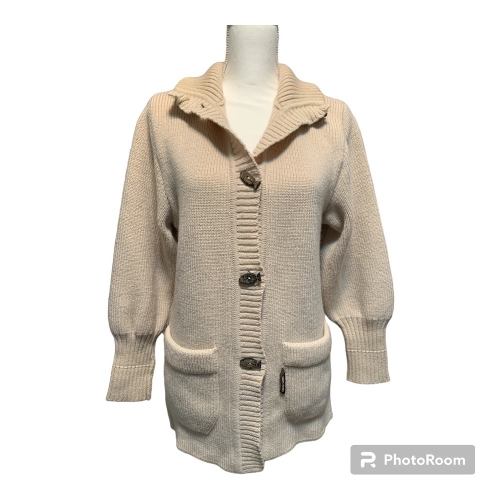Saint James Vintage 100% Wool Button Down Cardigan Ladies Size 8